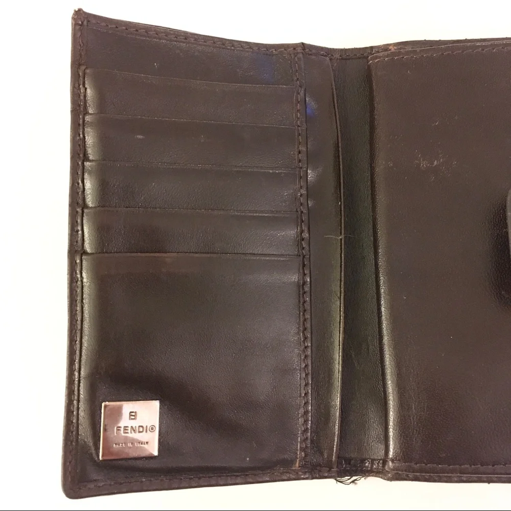 Fendi Zucca Canvas Monogram Bifold Wallet